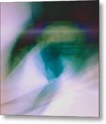 Abstract With Green Metal Print