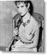 Actress Brigitte Bardot Wearing Movie Metal Print