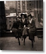 Actress Pickets Pose On Rooftop Metal Print