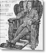 Advertisement For A Chair With Man Metal Print
