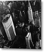 Aerial Of Chrysler & Pan Am Buildings Metal Print