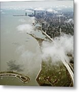 Aerial View Of Chicago Lakefront Metal Print