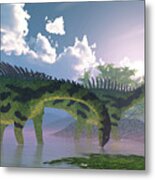 Agustinia Dinosaur Swamp Metal Print