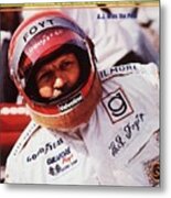 A.j. Foyt, 1975 Indy 500 Pole Position Sports Illustrated Cover Metal Print