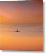 Albufera Kayaking At Sunset 7d17 Metal Print
