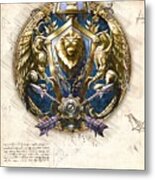Alliance Races Crest World Of Warcraft Wow Metal Print