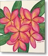 Aloha Plumeria Bunch Metal Print