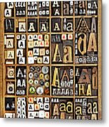 Alphabet Metal Print