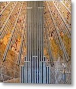 Aluminum Relief Inside The Empire State Building - New York Metal Print