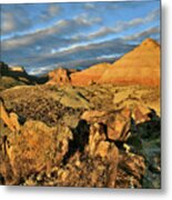 Amazing Clouds Over Ruby Mountain And Colorado National Monument Metal Print