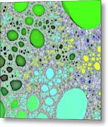 Amazing Moon Puddles Abstract Art Light Blue Metal Print