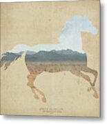 American Southwest Horse Distressed Metal Print