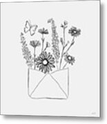 Among Wildflowers V Metal Print