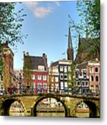 Amsterdam City Scene Water Canal Metal Print