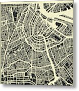 Amsterdam Map 3 Metal Print