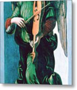 An Angel In Green With A Vielle, C1500 Metal Print