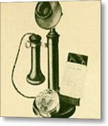 An Automatic Telephone Receiver Metal Print