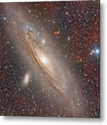 Andromeda With Hydrogen Clouds Metal Print