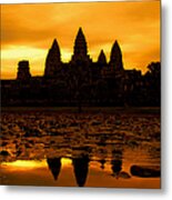 Angkor Wat At Sunrise Metal Print