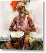 Antiguan Drummer Metal Print