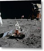 Apollo 11, Buzz Aldrin Deploys Easep Metal Print