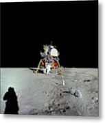 Apollo 11 Hi-res Panorama Of The First Men Metal Print