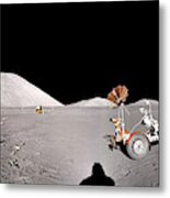 Apollo 17 Taurus-littrow Valley The Moon Metal Print