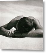 Art Photography Decor Photograph Male Physique Gift  Man Couple Max Dupain Print Nude On Beach Vinta Metal Print