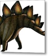 Artwork Of A Stegosaurus Dinosaur Metal Print
