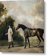 Assheton, First Viscount Curzon, And His Mare Maria, 1771 Oil On Canvas R. F.1973-94. Metal Print