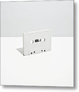 Audio Cassette Tape On Table Metal Print