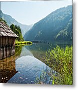 Austria, Styria, View Of Lake Toplitzsee Metal Print