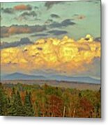 Autumn Clouds Over Maine Metal Print