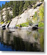 Autumn Reflections On The South Platte River Metal Print