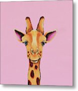 Baby Giraffe Metal Print