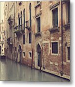 Back Street Canal In Venice Metal Print