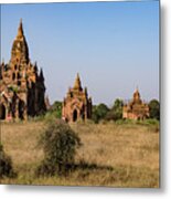Bagan Pagodas Metal Print