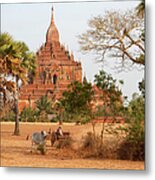 Bagan Sunrise - Myanmar Metal Print