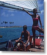 Bahamas Boat Metal Print
