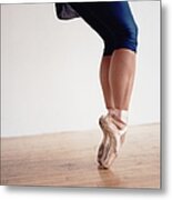 Ballet Dancer Balancing On Toes Metal Print