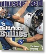 Baltimore Ravens Jamie Sharper, Super Bowl Xxxv Sports Illustrated Cover Metal Print