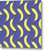 Bananas Seamless Pattern Pop Art Style Metal Print