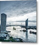 Bangkok Morning Skyline Metal Print