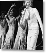 Barry Manilow Performing On Stage Metal Print