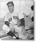 Baseball Player Yogi Berra Metal Print