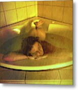 Bathed In Golden Light Metal Print