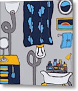 Bathroom Gadgets And Portal Metal Print