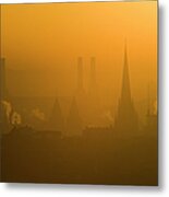 Battersea Power Station At Dawn Metal Print