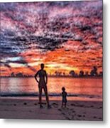 Beach Baby Sunrise 1 Delray Beach Florida Metal Print