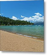 Beach, Lake Tahoe, Usa Metal Print